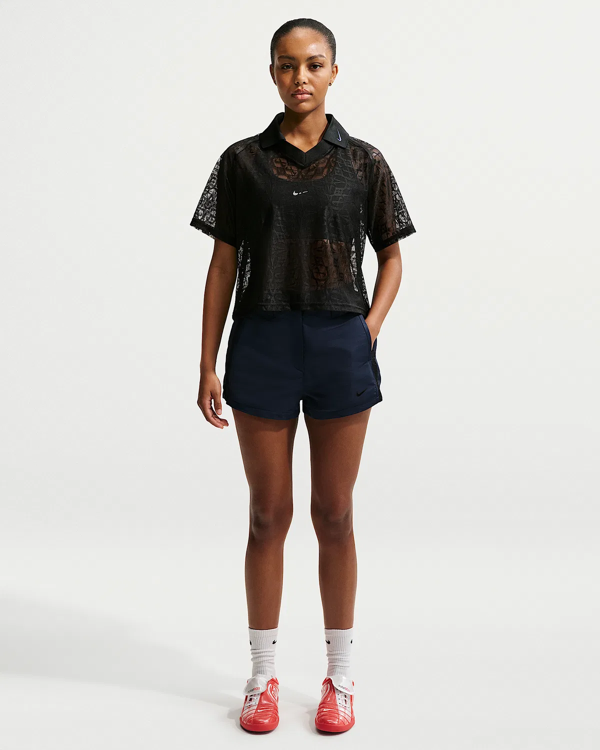 Женские шорты Nike Sportswear с высокой посадкой, 2", Midnight Navy/Black/Black