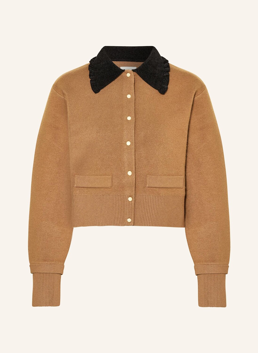 

Кардиган SANDRO, кэмел/черный