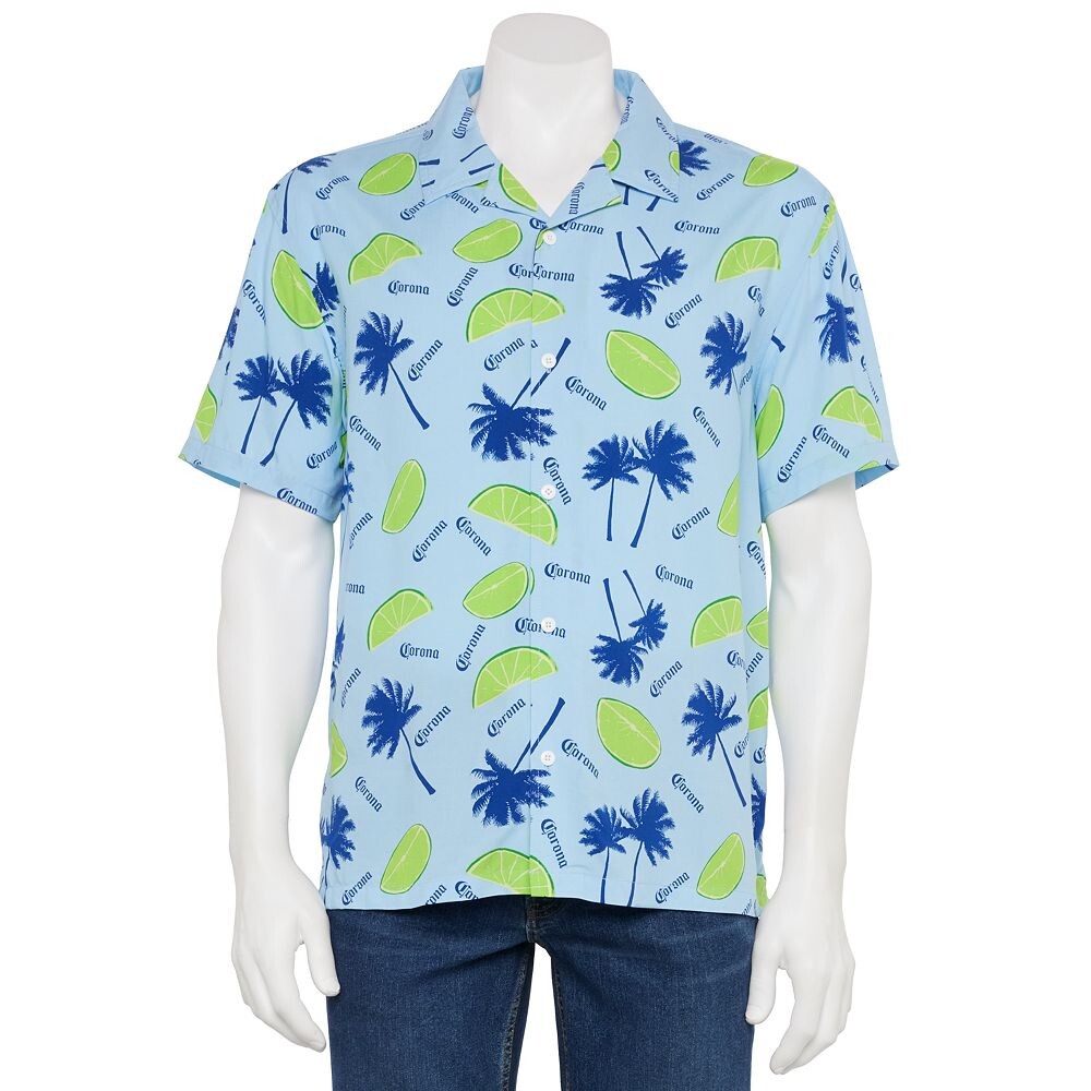 

Мужской топ на пуговицах Corona Limes & Palms спереди Licensed Character, синий