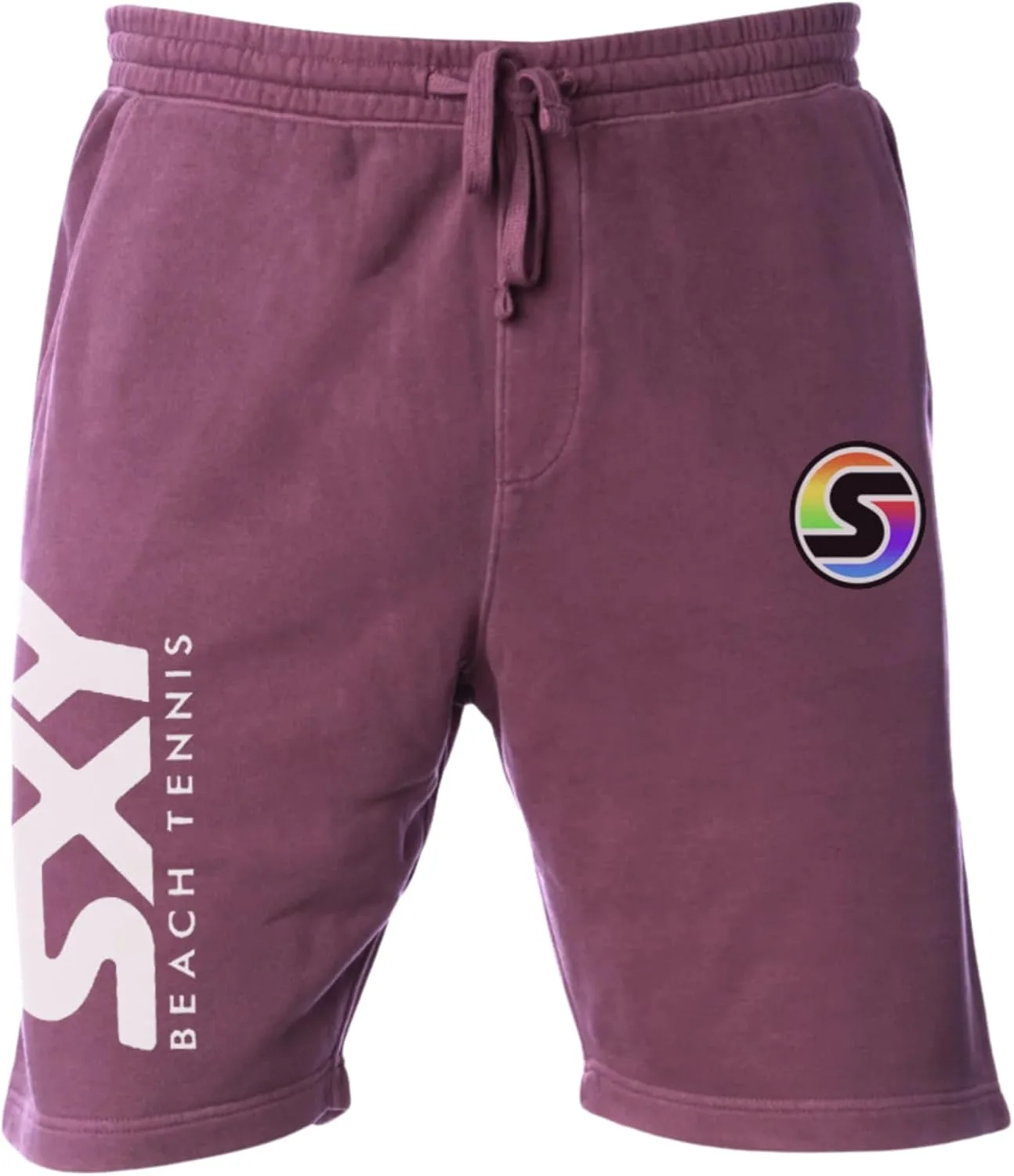 

Шорты SXY 'S' Logo Pigment Dyed Fleece Lounge, мужские, винтажный стиль, ультрамягкие, сужение на колене Sexy Brand