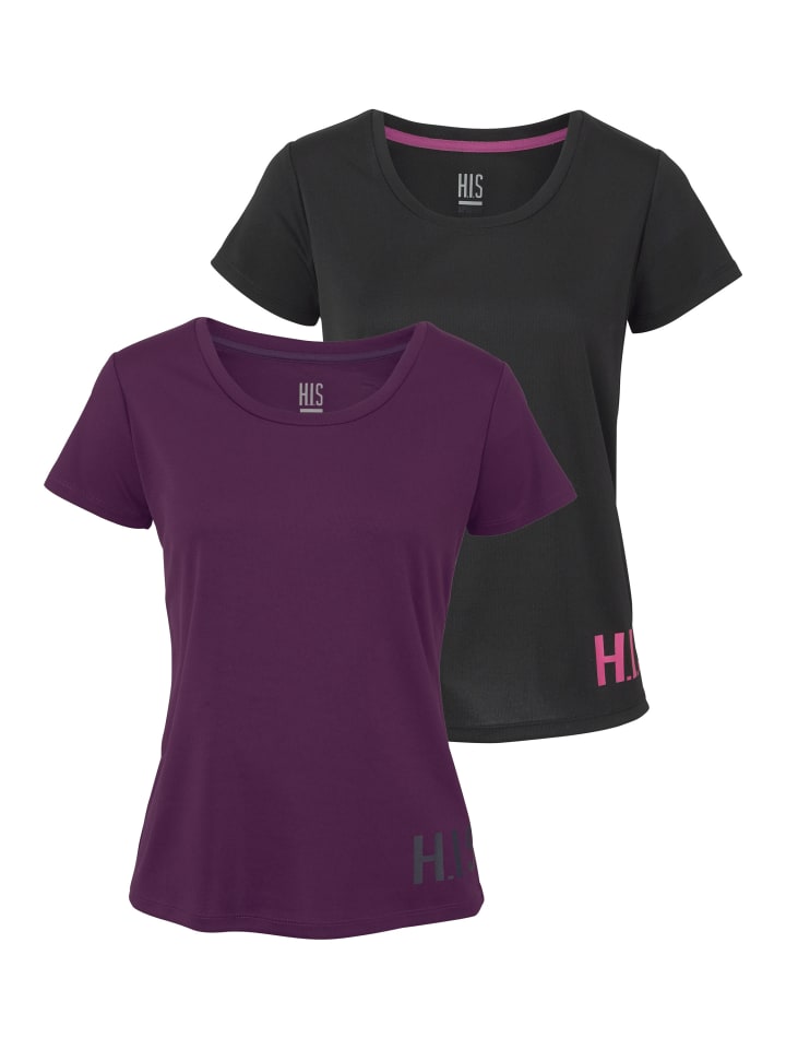 

Футболка для выступлений в черном/сливовом цвете H.I.S.