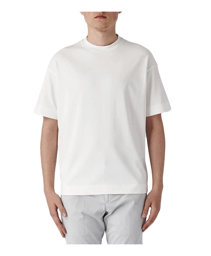 Белая футболка с коротким рукавом 3r1tv71jwzz0101 Emporio Armani, белый — фото 2