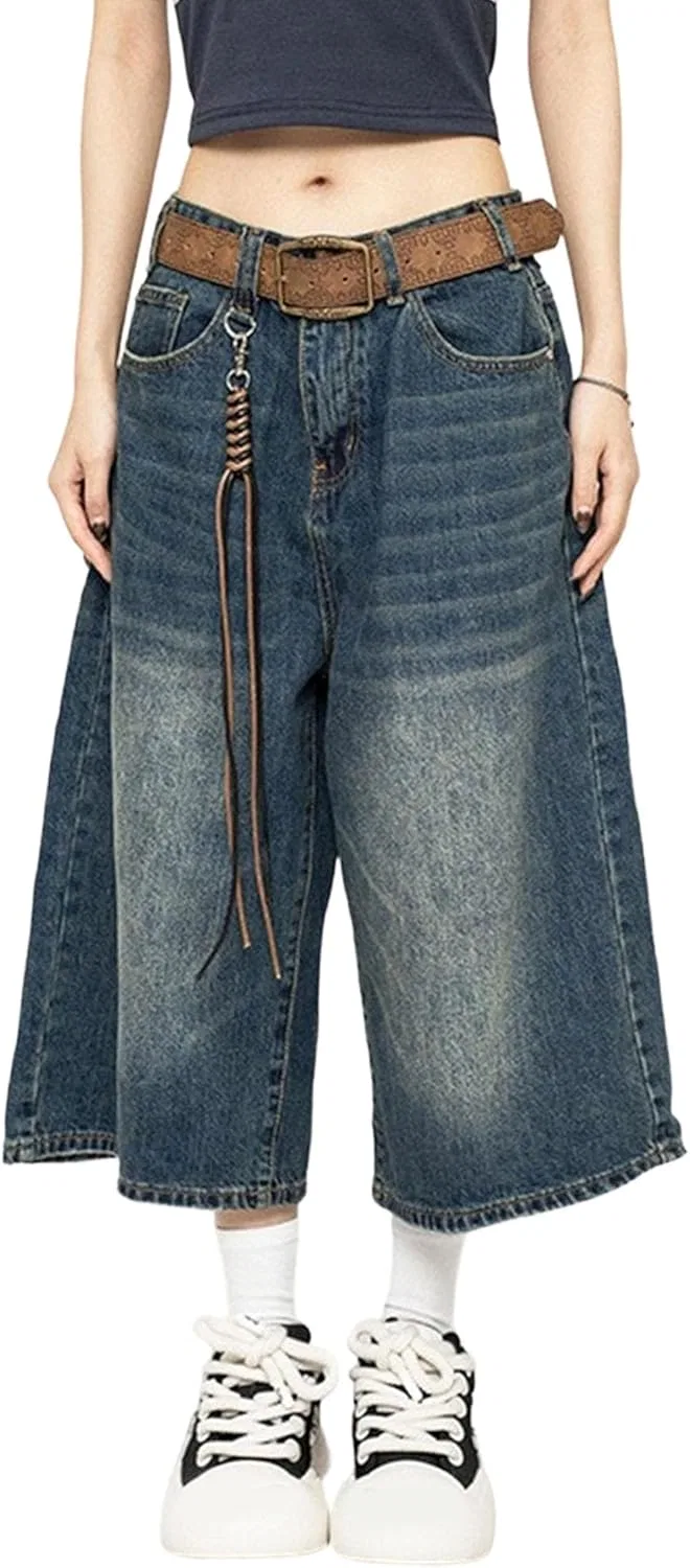 Джинсы широкие, Womens, Dark Blue
