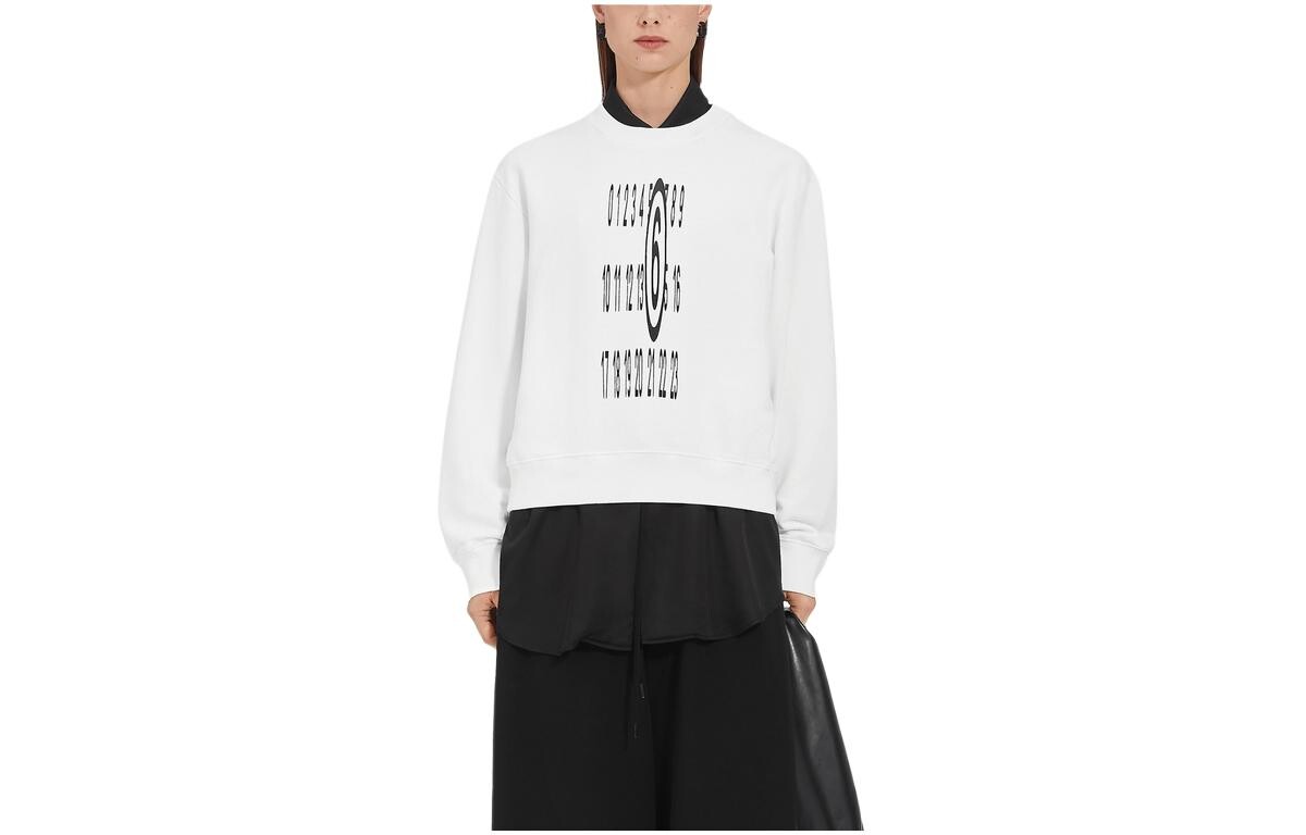 

Свитшот женский Mm6 Maison Margiela, серый / белый
