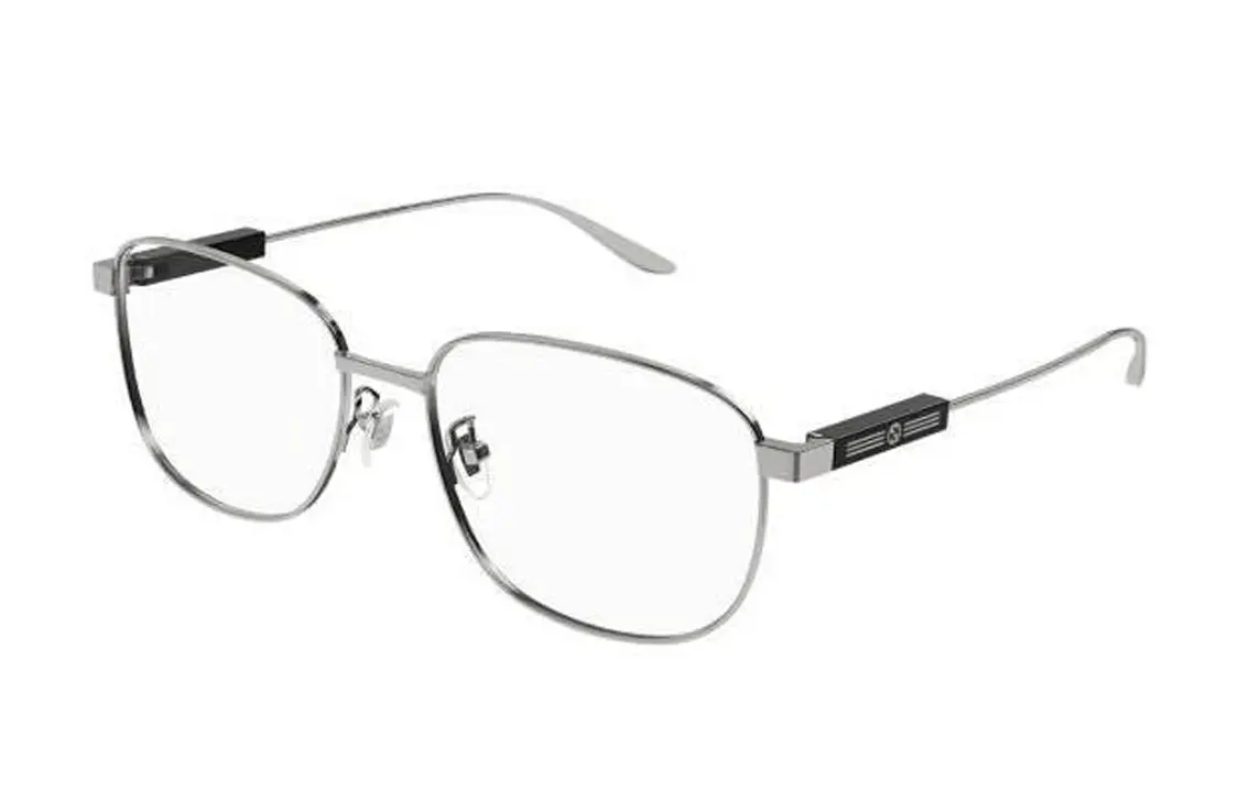 

Мужские очки прямоугольной формы из сплава серебристого цвета GUCCI