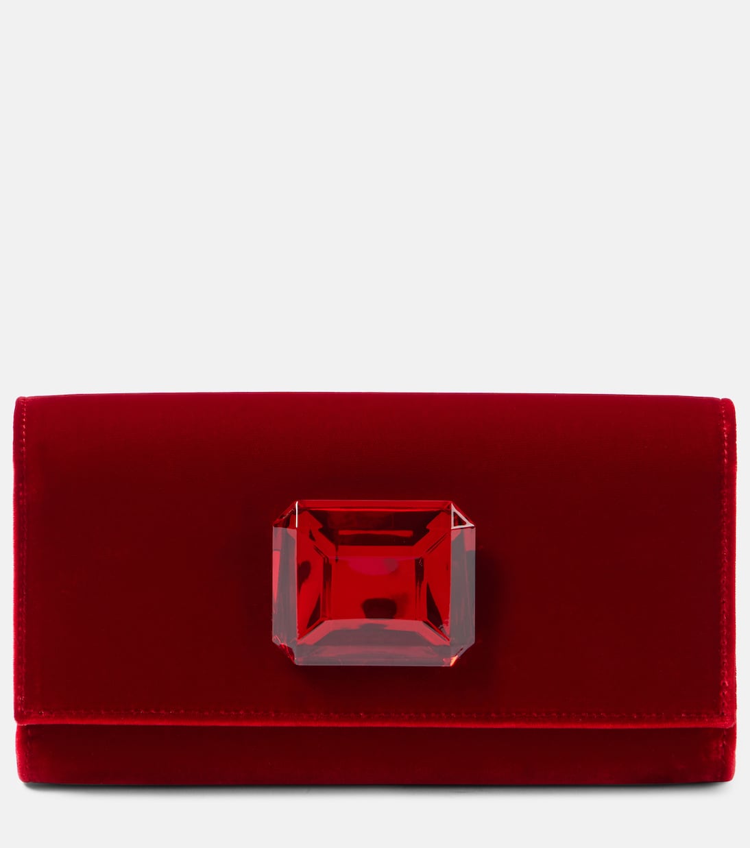 

Бархатный клатч с декором Jaipur Mini Gianvito Rossi, Tabasco Red
