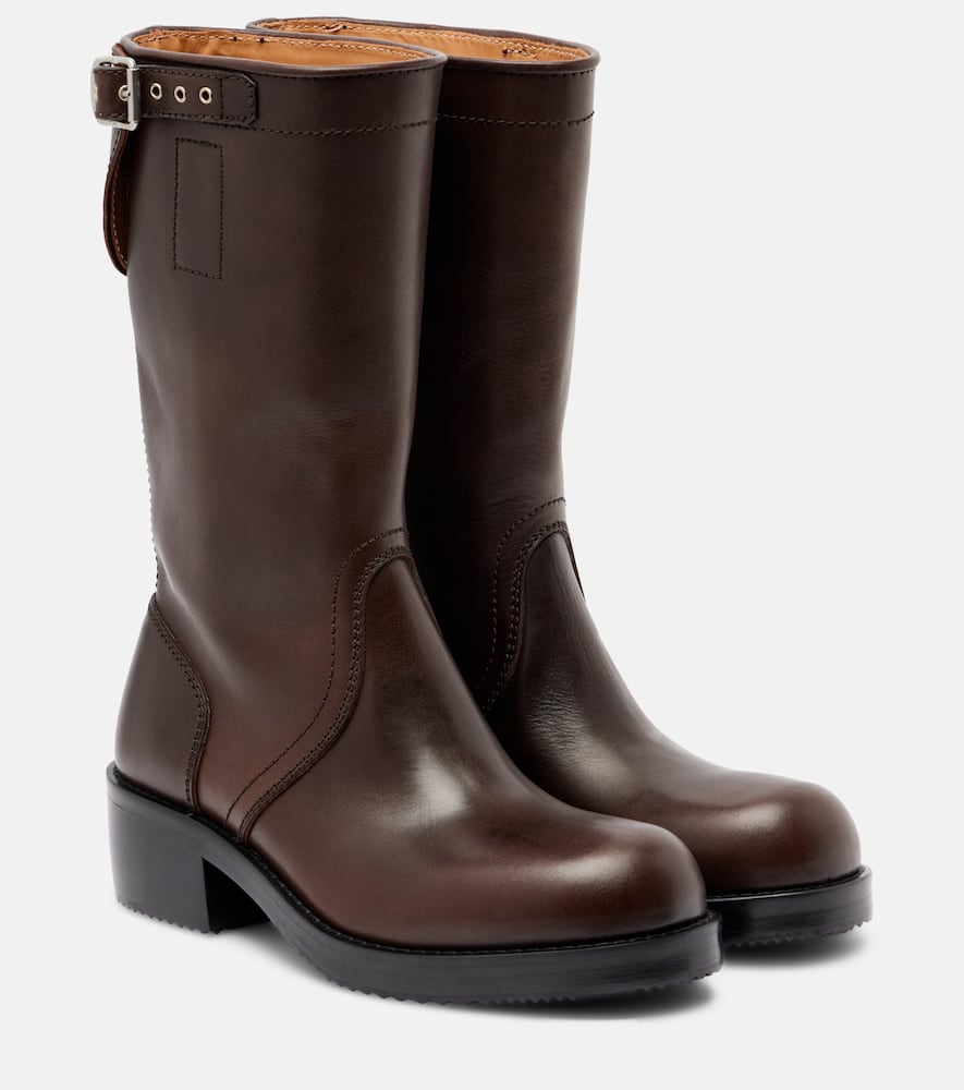 Кожаные байкерские ботинки Dries Van Noten, Dark Brown