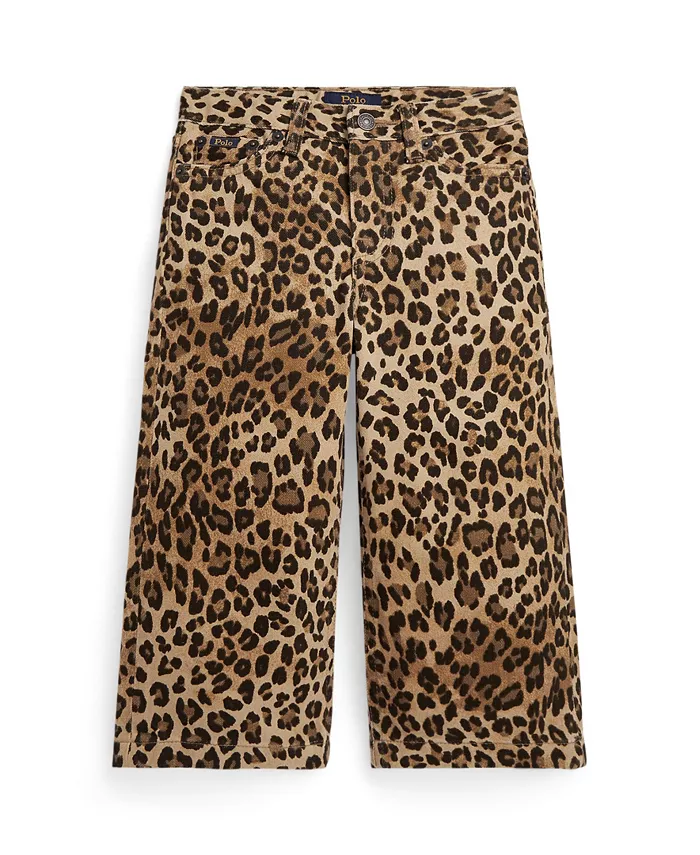 

Детские джинсы с леопардовым принтом и широкими штанинами для девочек размеров 2T-6X Polo Ralph Lauren, коричневый