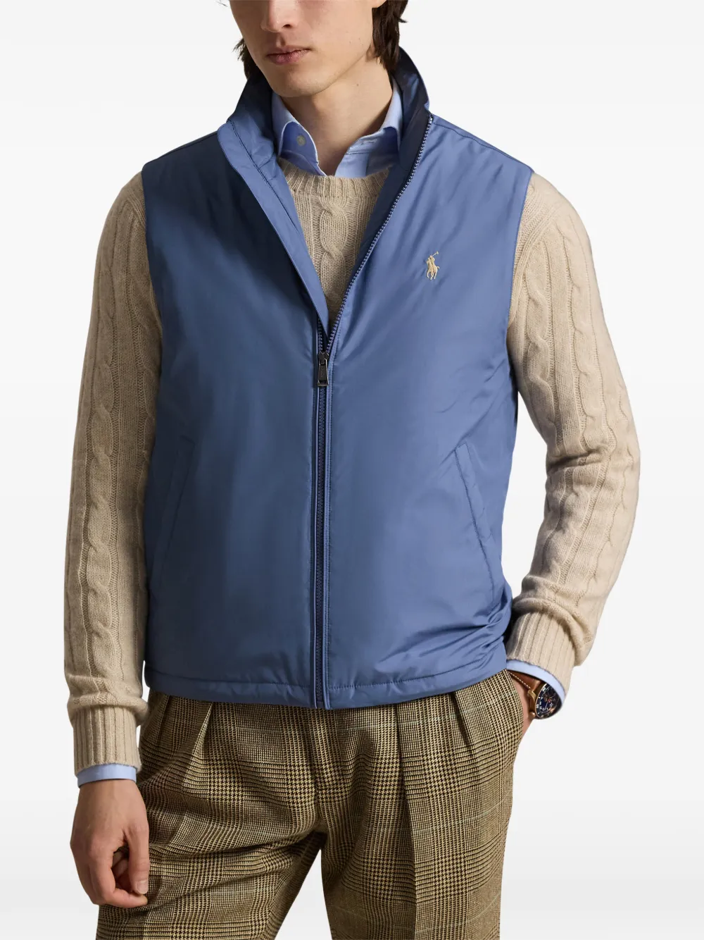 Жилет на молнии POLO RALPH LAUREN, синий — фото 3