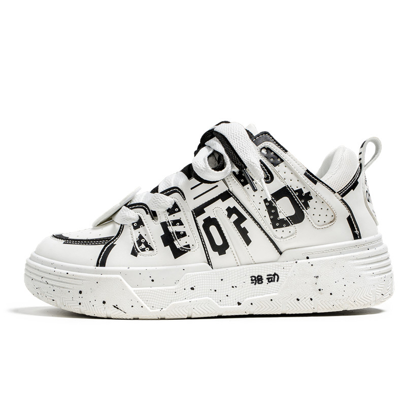 

Нескользящие Легкие Низкие Кроссовки для Скейтбординга Мужские Белый Черный Locke