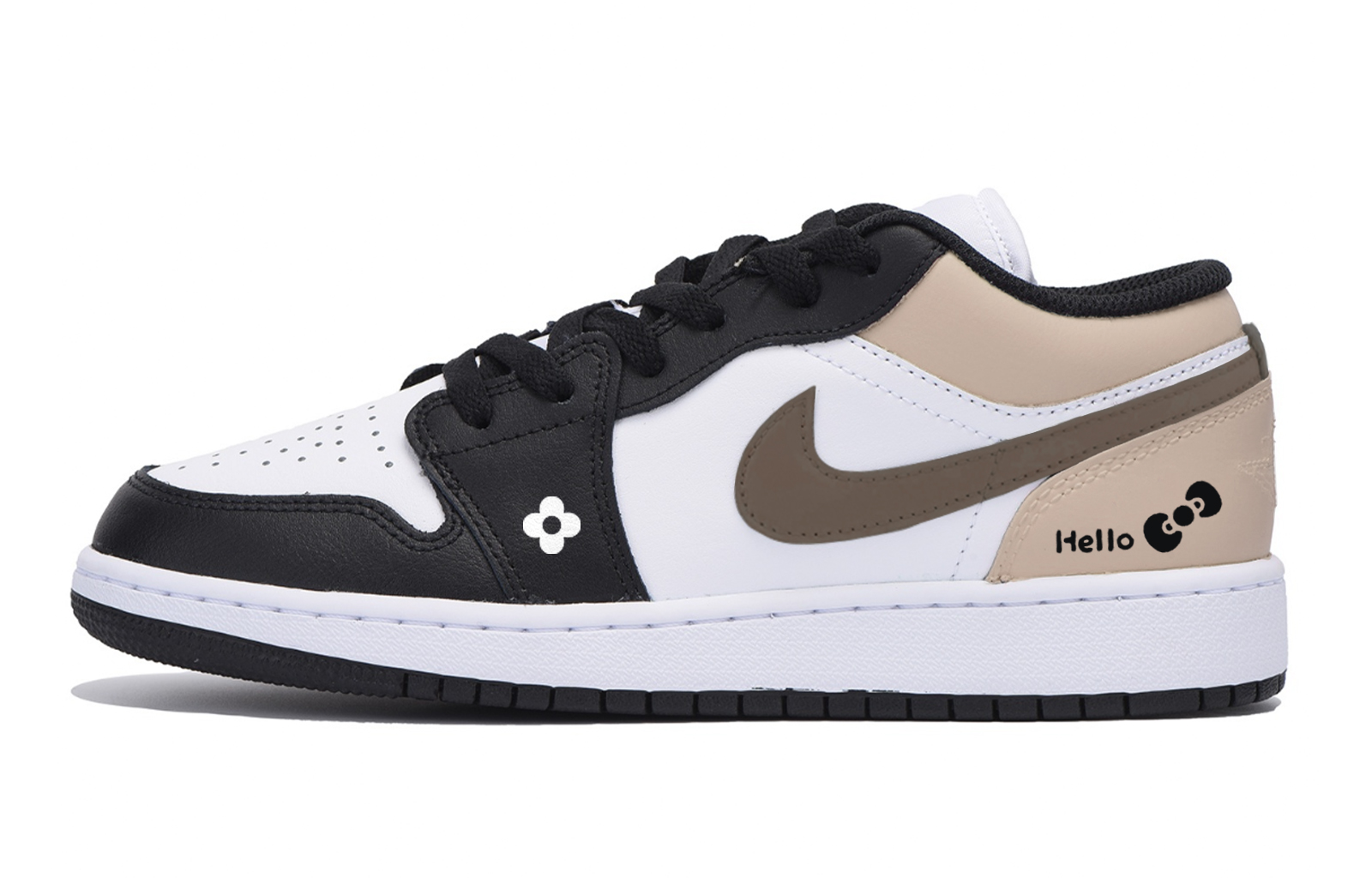 

Jordan Баскетбольные кроссовки Air 1 Love Flower Latte Low Top Vintage, белые, мужские