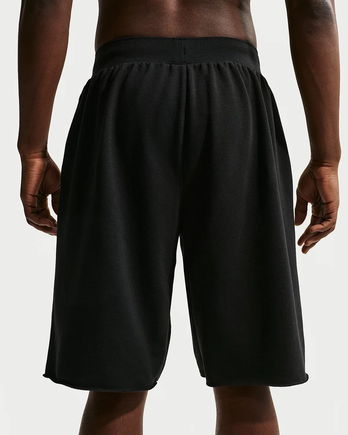 Мужские тренировочные шорты Nike N.A.C из флиса Dri-FIT, Black/Pale Ivory/Black — фото 3