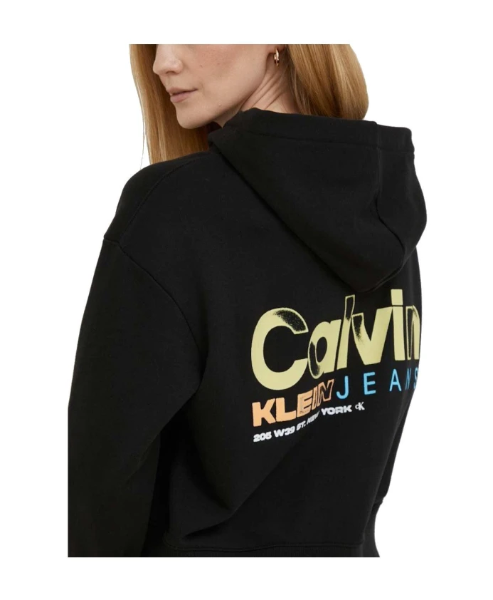 Красочная толстовка с рисунком Calvin Klein, черный — фото 3