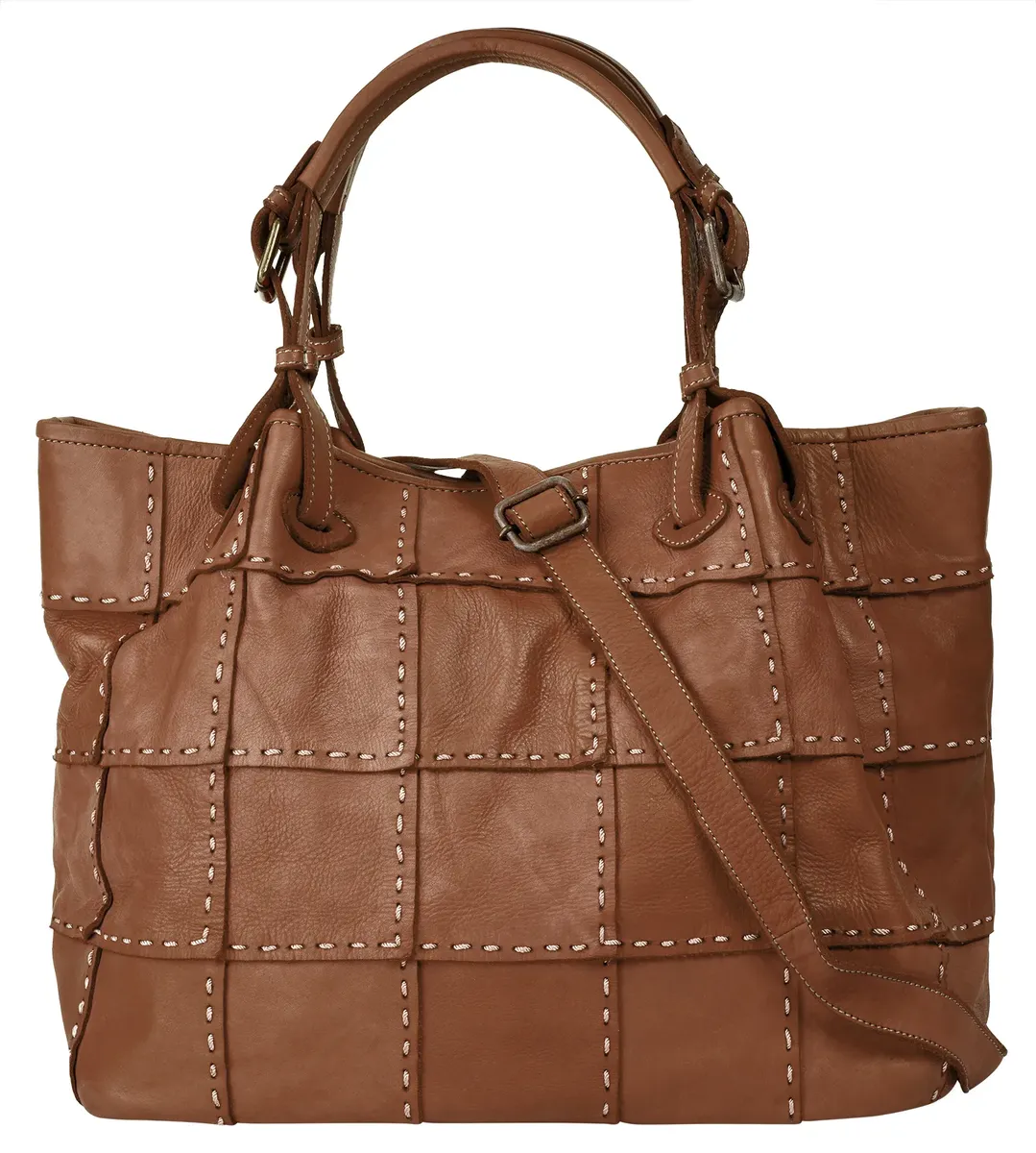 

Шоппер Samantha Look, натуральная кожа, производство Италия, цвет Cognac