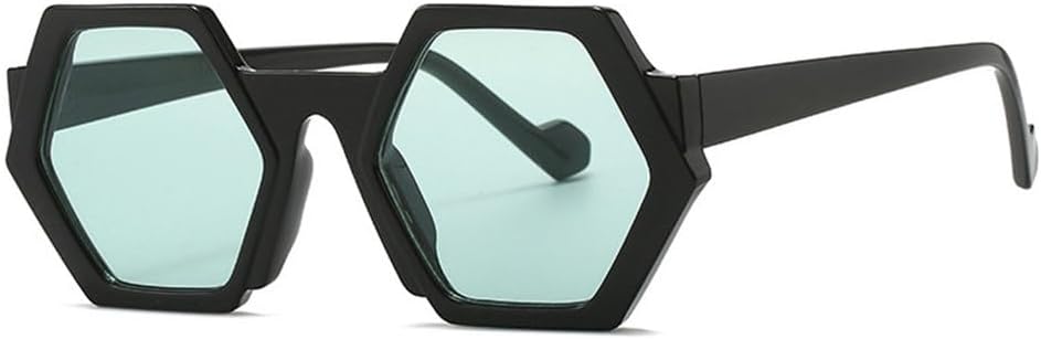 

Панк-солнцезащитные очки Polygon для женщин, модные солнцезащитные очки для мужчин, очки для активного отдыха с защитой от УФ-излучения UV400, женские очки TYUVIVO, Black-green