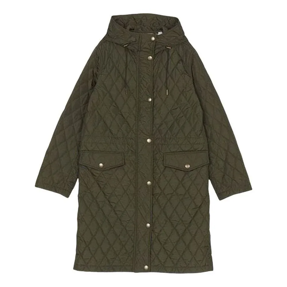 Пальто Burberry Hillgate, женское, зеленый