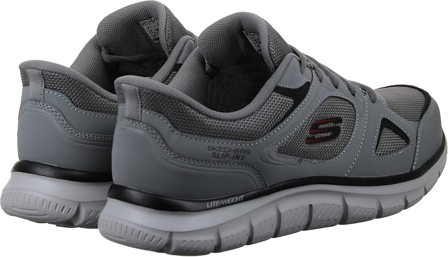 Мужские кроссовки Skechers Track Ezral без шнурков, красный/угольный — фото 4