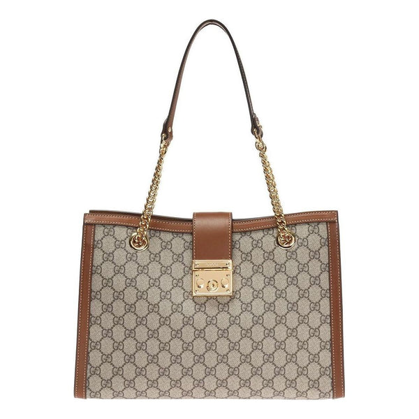 

Сумка padlock medium gg shoulder bag 'beige brown' Gucci, бежевый