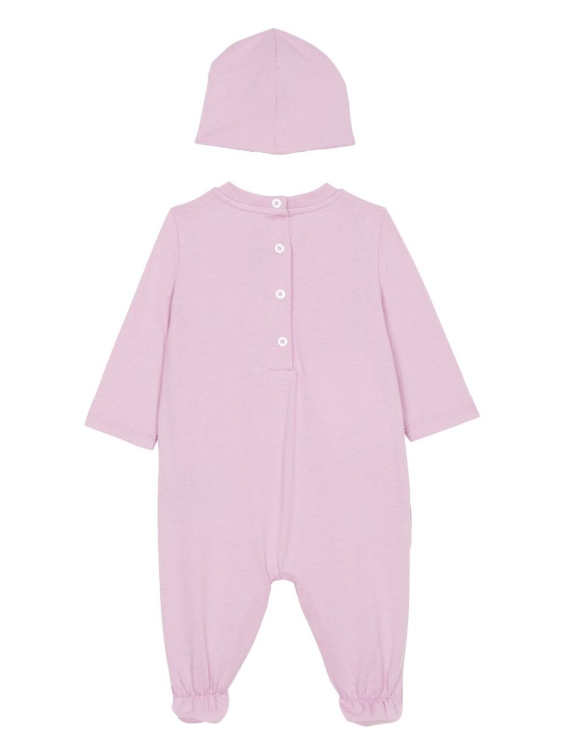Balmain Kids "комплект из комбинезона, шапки и нагрудника с логотипом", розовый — фото 2