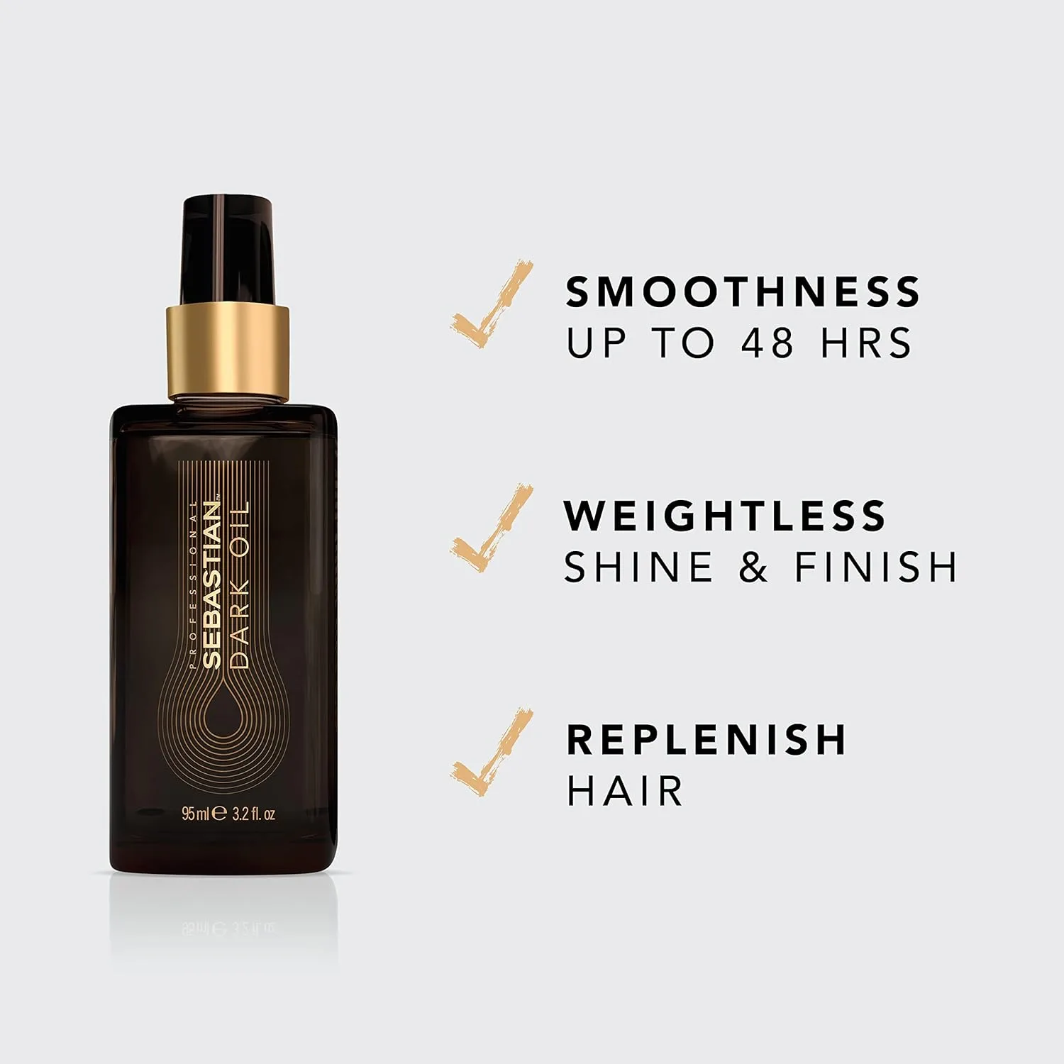 Легкое масло для укладки волос Sebastian Professional Dark Oil | Питательная смесь натуральных масел для гладкости и блеска 94,6 мл (1 шт.) — фото 2