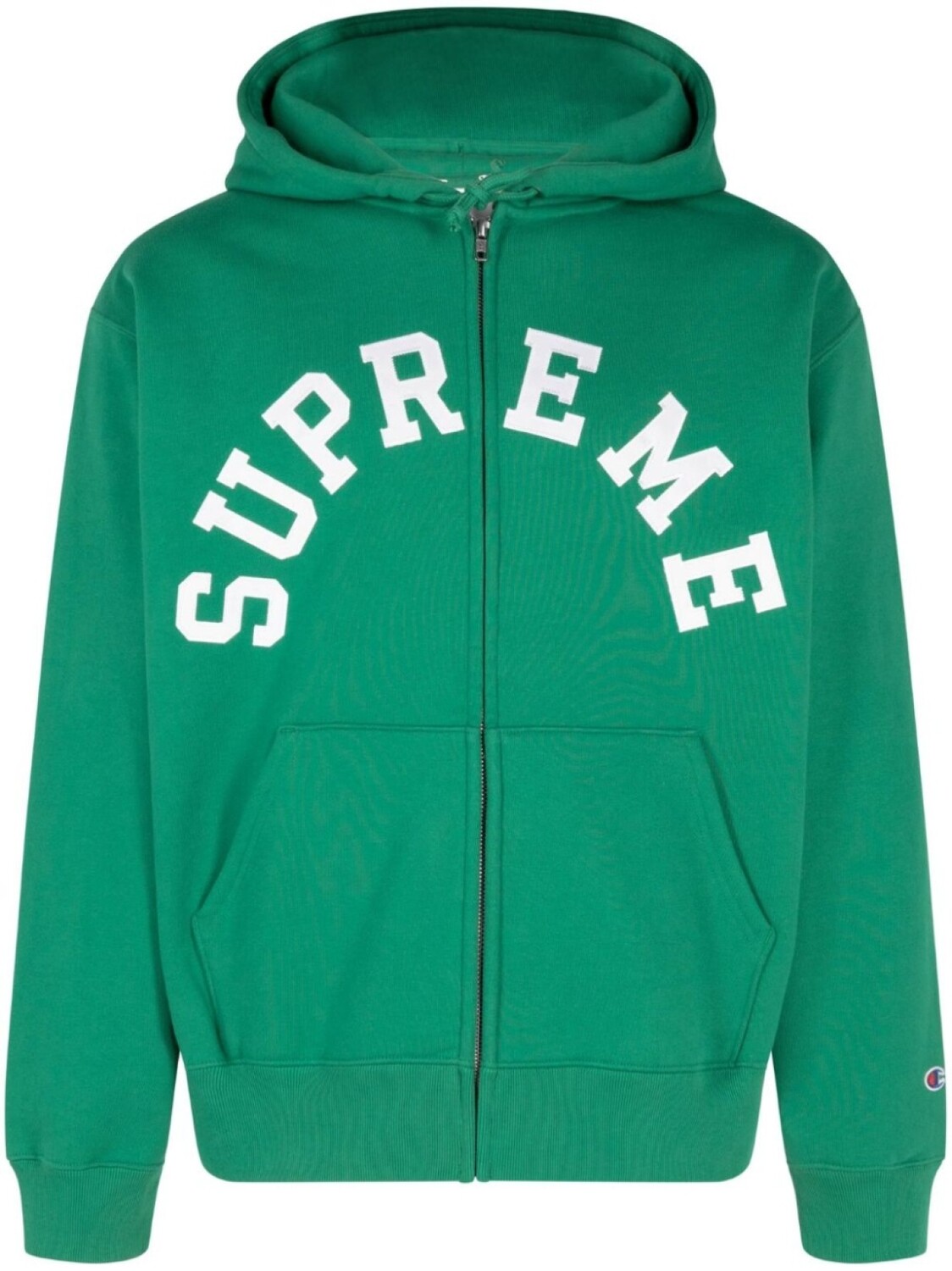 

Supreme толстовка с капюшоном на молнии Champion, зеленый
