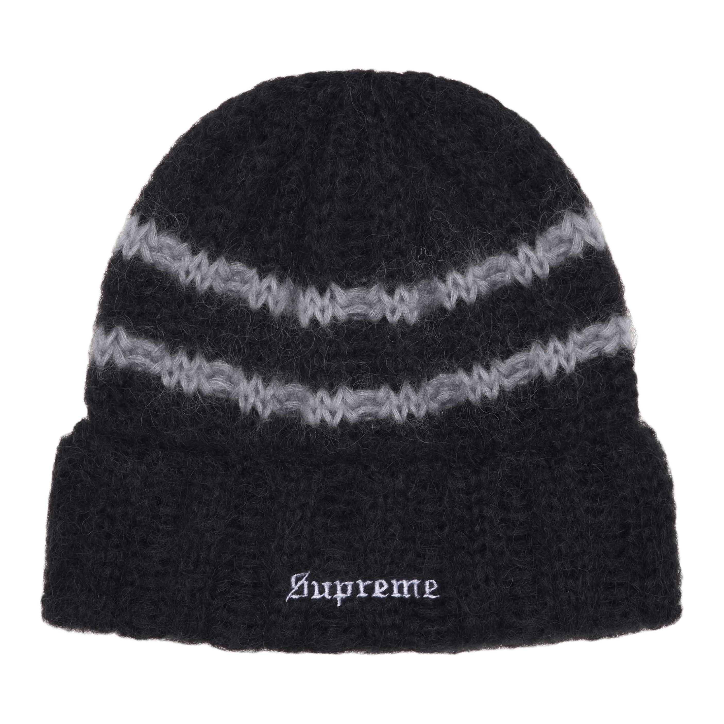 

Шапка в полоску с начесом Supreme