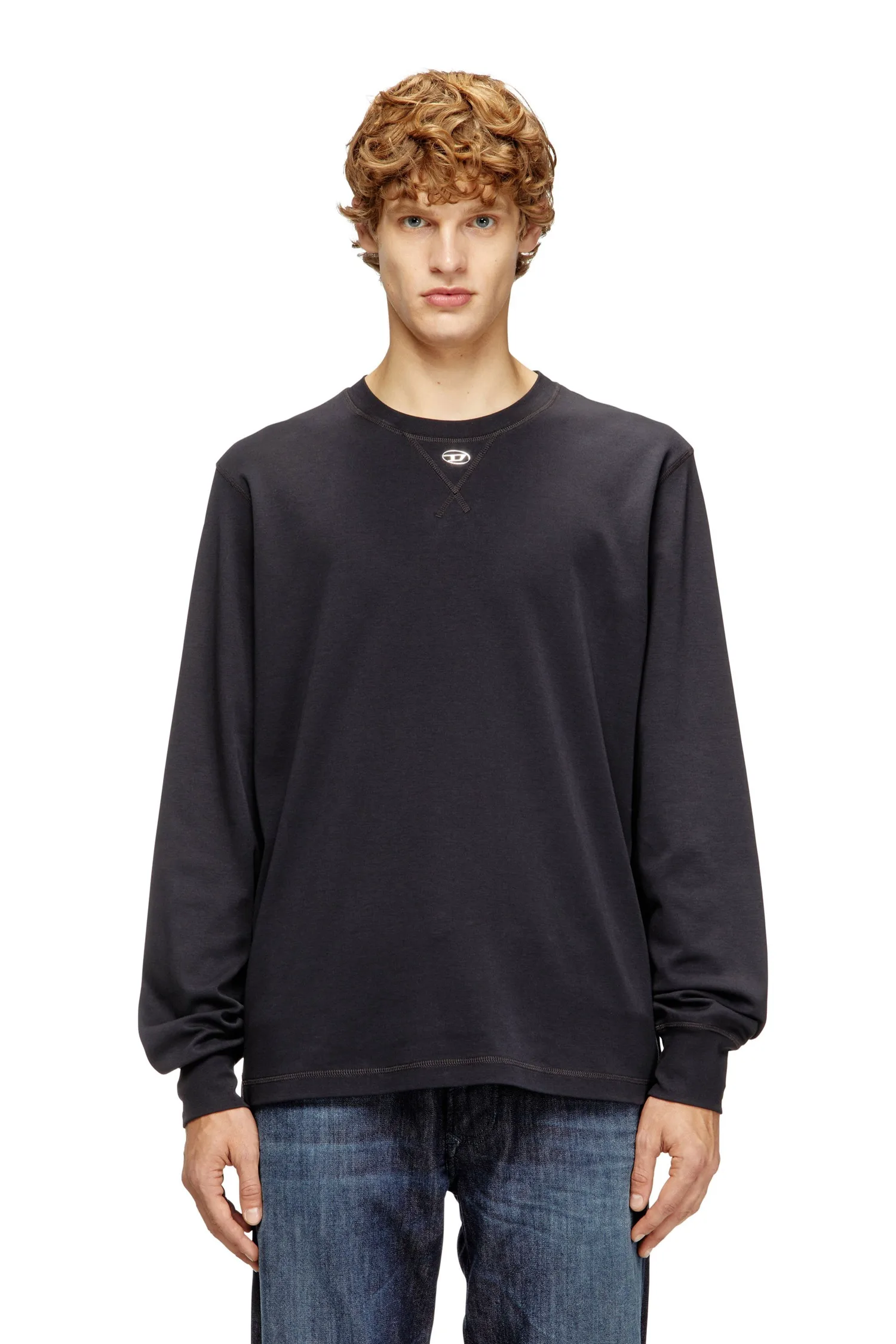 Мужская футболка с длинным рукавом T-MADJUST-LS-TR Diesel, black