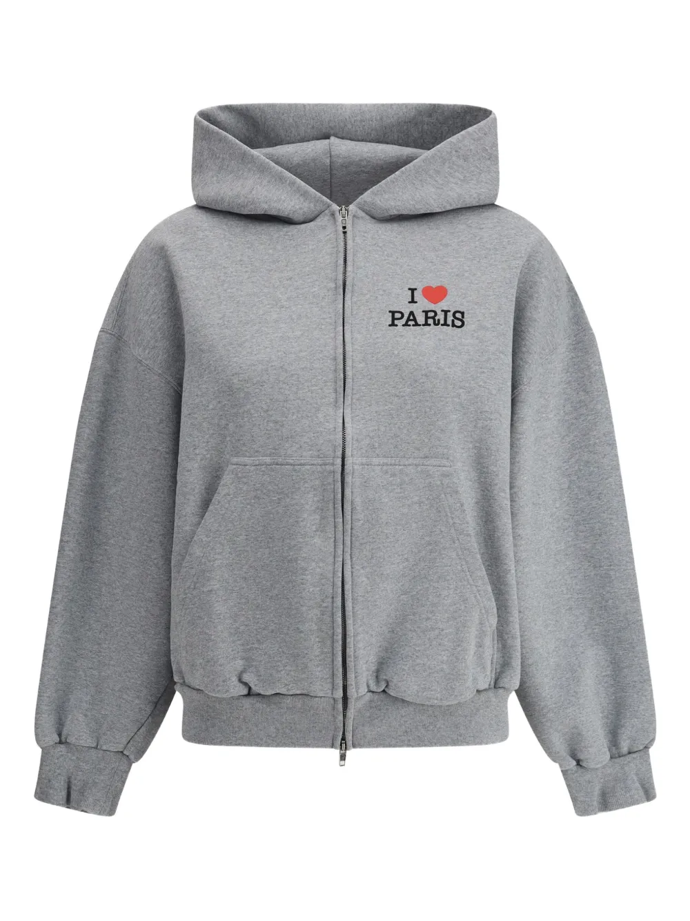 

Худи I Love Paris на молнии BALENCIAGA, серый