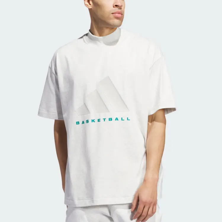 БАСКЕТБОЛЬНАЯ КОЛЛЕКЦИЯ ГЛАВА 03 ФУТБОЛКА С ЛОГОТИПОМ Adidas, серый — фото 3