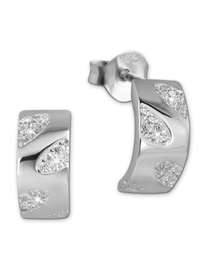 

SilberDream Серебряные серьги, серебро 925 пробы, серьги-гвоздики в форме листьев