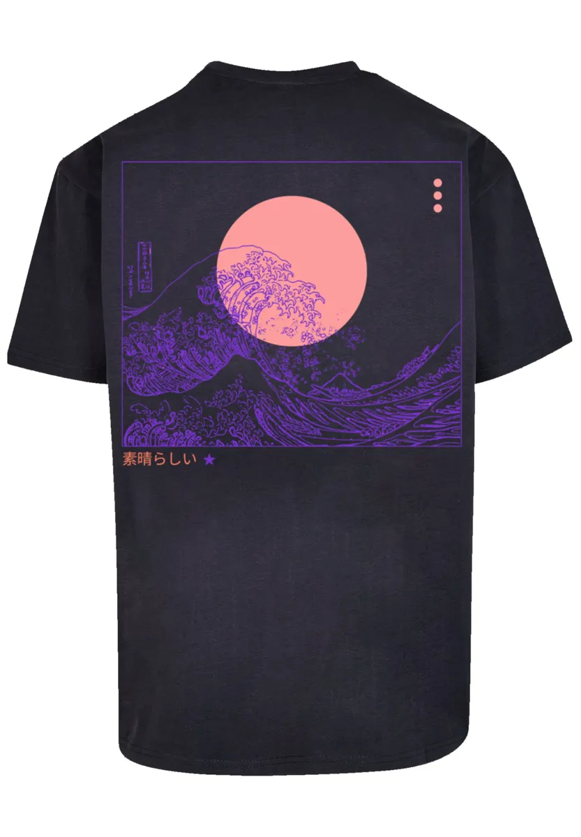 

F4NT4STIC Футболка "PLUS SIZE Kanagawa Wave", принт, цвет морской волны