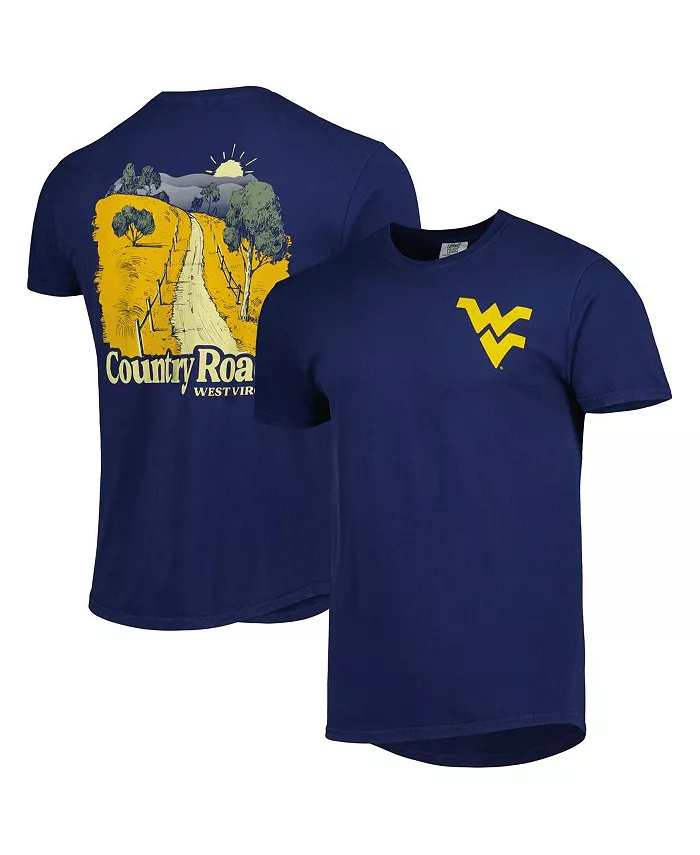 

Мужская футболка West Virginia Mountaineers Hyperlocal в темно-синем цвете Image One