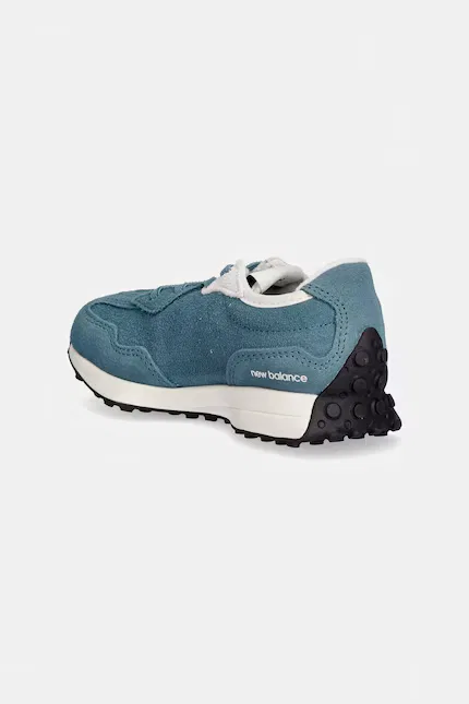 Кроссовки детские замшевые 327 New Balance, бирюзовый — фото 3