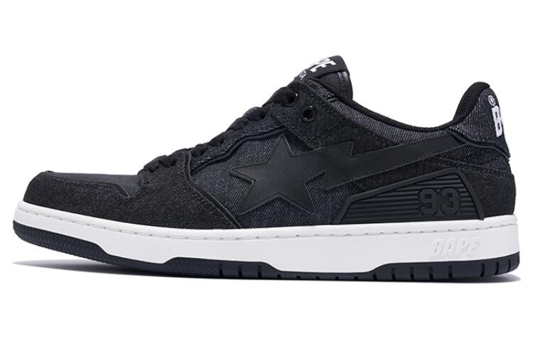 Кроссовки A BATHING APE SK8 Skateboarding Shoes Women's Low-top Black, черный