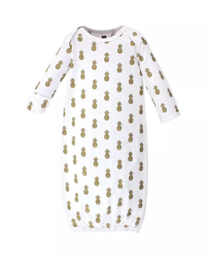 Детское хлопковое платье Hudson для девочек, розовое Happy Camper, размер Preemie/Newborn Hudson Baby, белый — фото 3