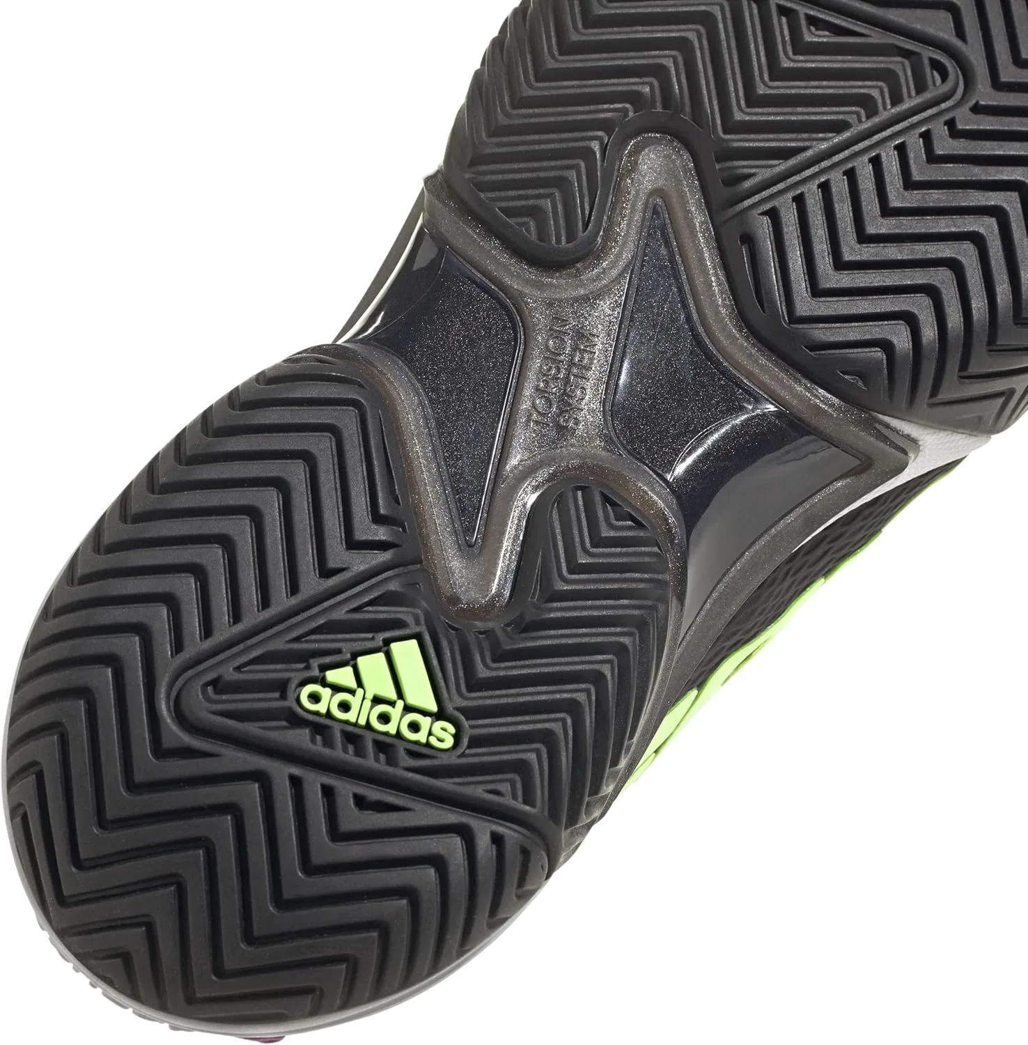 Унисекс кроссовки Adidas Barricade M Low (не для футбола), Carbon Versen Lilpul — фото 3
