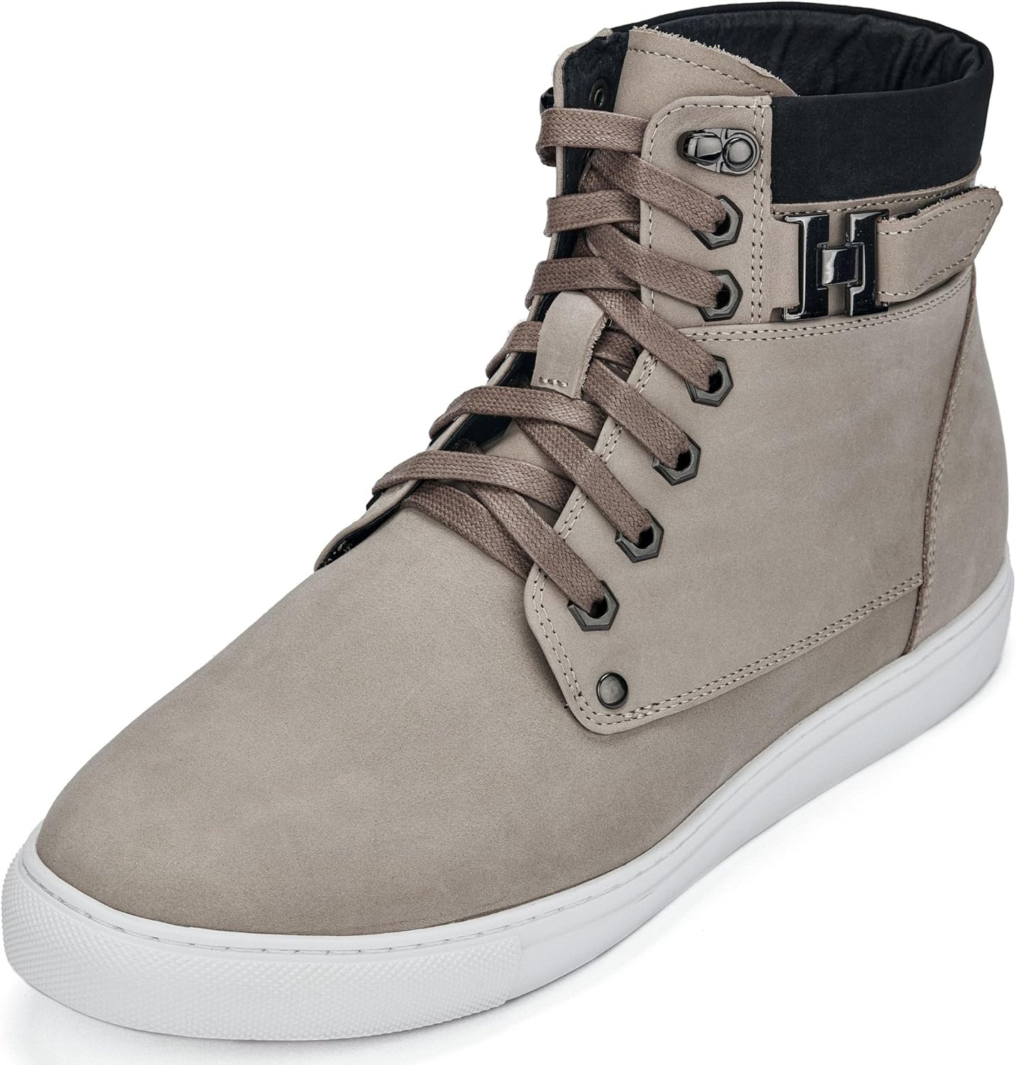 

Мужские невидимые обувные вставки для увеличения роста CALTO - кроссовки на шнуровке из нубука цвета тауп - увеличивают рост на 6,5 см - модель T53122 - размер 7 D(M) US, 7 Taupe