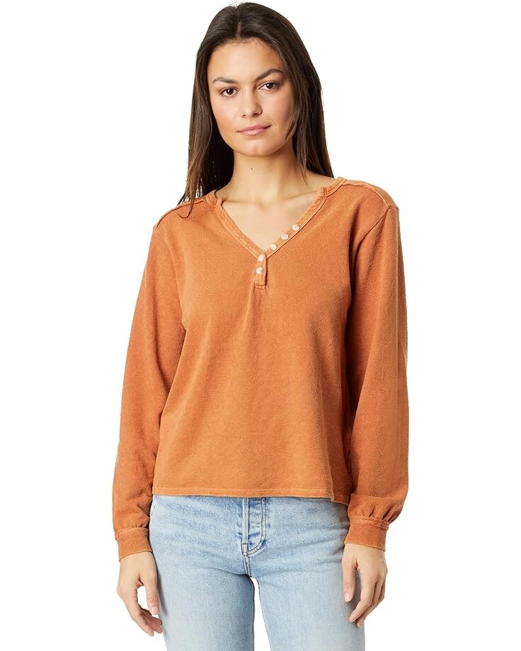 

Топ Billabong Sunday Vibes Long Sleeve Knit, цвет Toffee