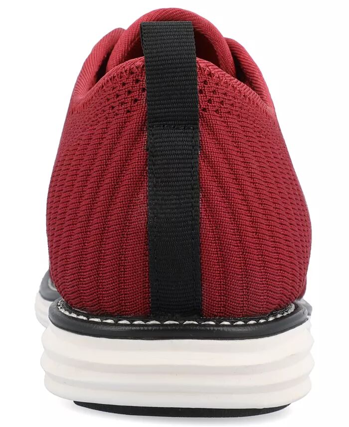 Мужские туфли Novak Tru Comfort Foam Knit со шнуровкой и круглым носком Vance Co., красный — фото 3