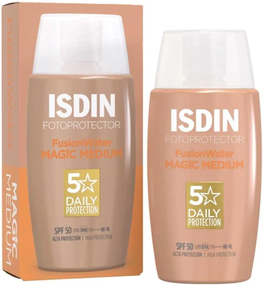 Солнцезащитный крем для лица Isdin Fusion Water Fotoprotector Color SPF50, Magic Medium, 50 мл