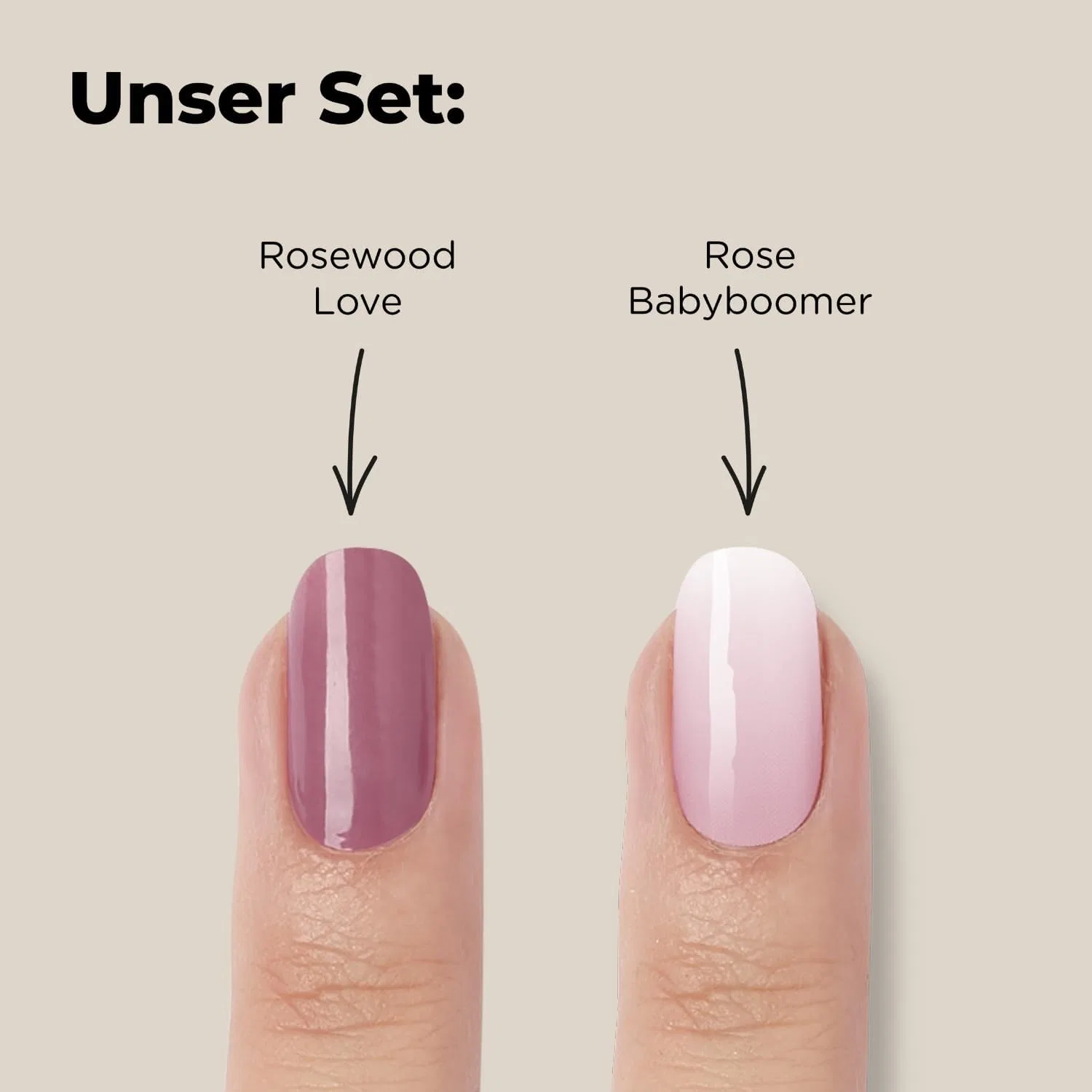Набор УФ-стикеров для ногтей «Rosewood Love UV & Rose Baby Boomer UV» от Miss Sophie Miss Sophie — фото 2