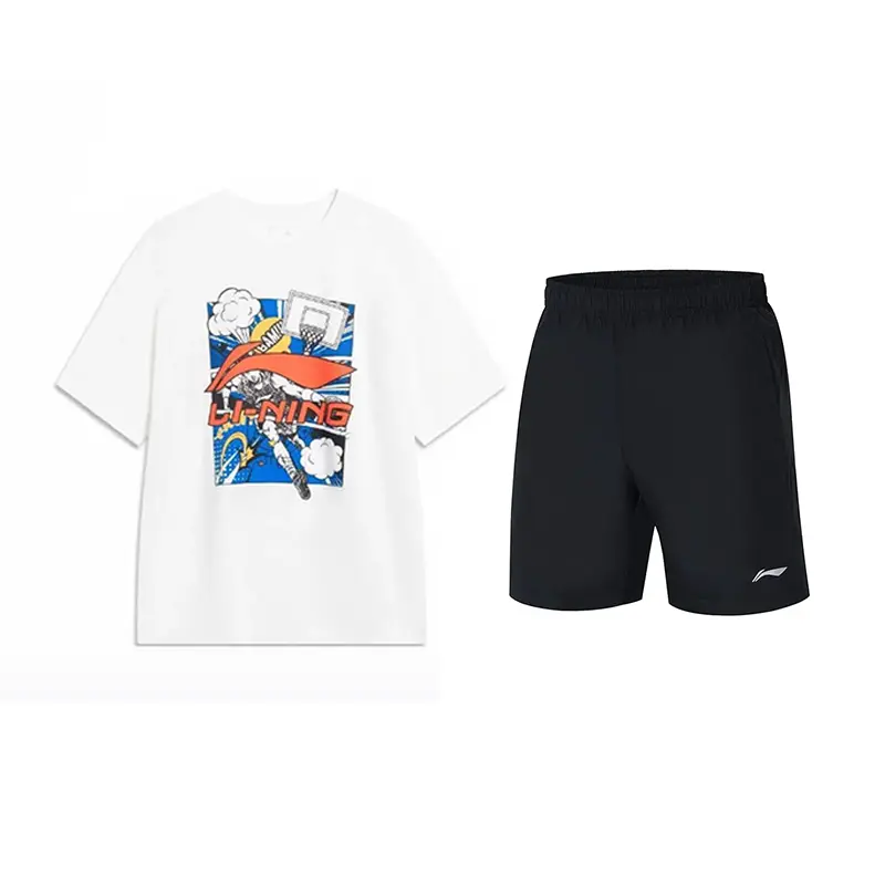 

LINING Sports Casual Suit Unisex White+Black