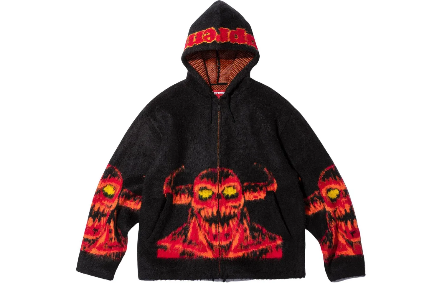 Толстовка с капюшоном Toy Machine на молнии Supreme, синий/синий — фото 3