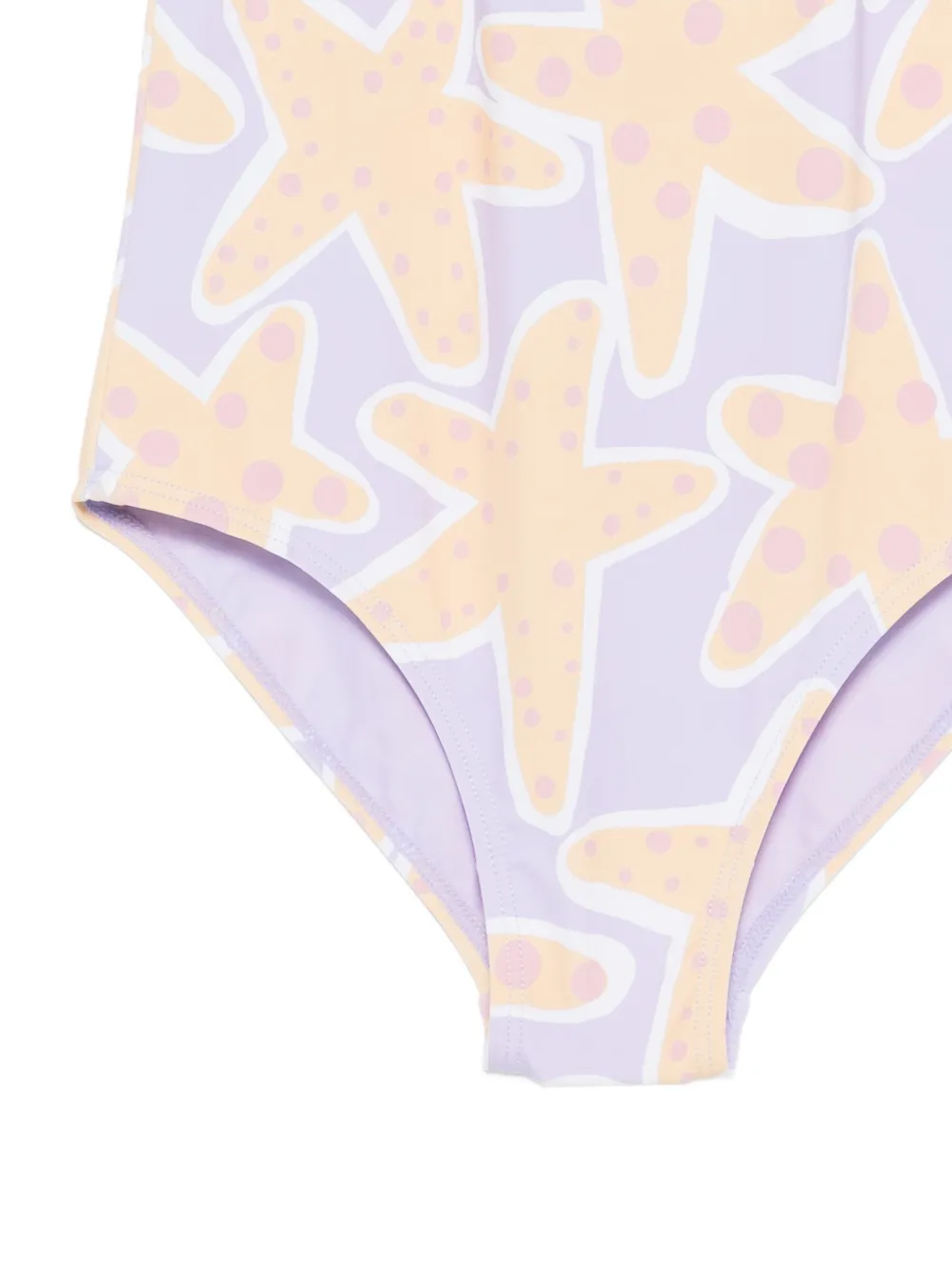 Купальник с принтом морских звезд Stella Mccartney Kids, фиолетовый — фото 2