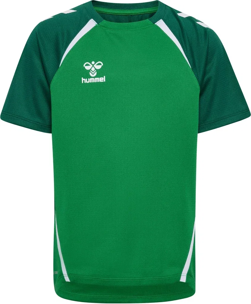 Футболка детская спортивная Lead 2.0 Jersey S/S Hummel, зеленый — фото 2