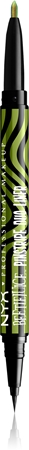 

Подводка для глаз 2 в 1 NYX Professional Makeup Beetlejuice Pinstripe Duo Liner, 03 Green Chrome 0,5 ml