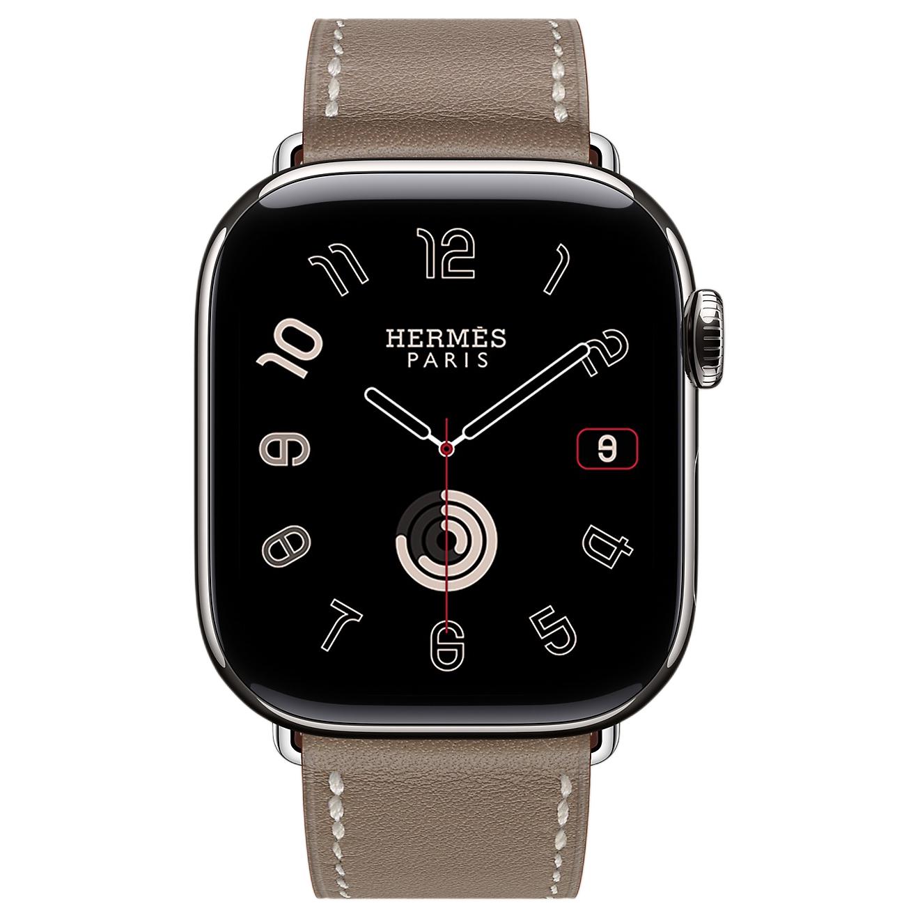 

HERMES Apple Watch Series 10 умные часы подключение по Bluetooth можно скачать приложение Unisex