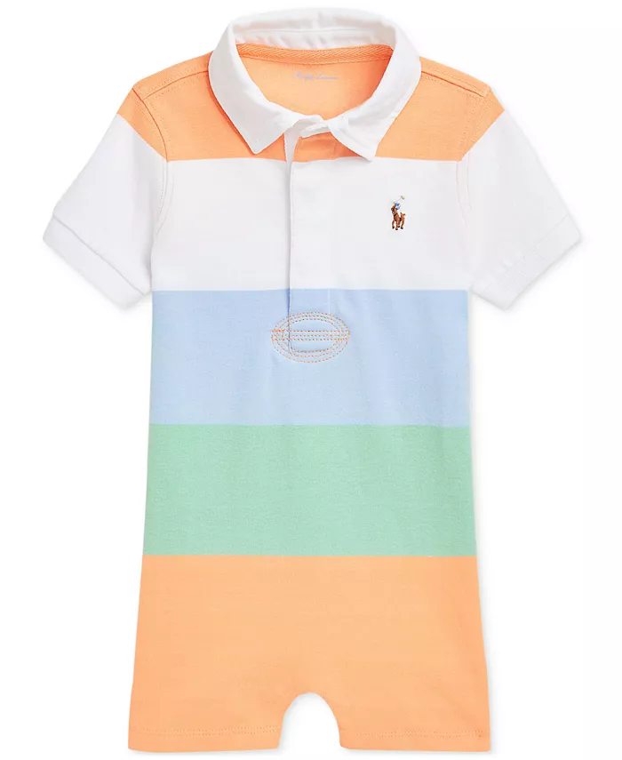 

Детский хлопковый комбинезон Rugby Shortall Polo Ralph Lauren, оранжевый
