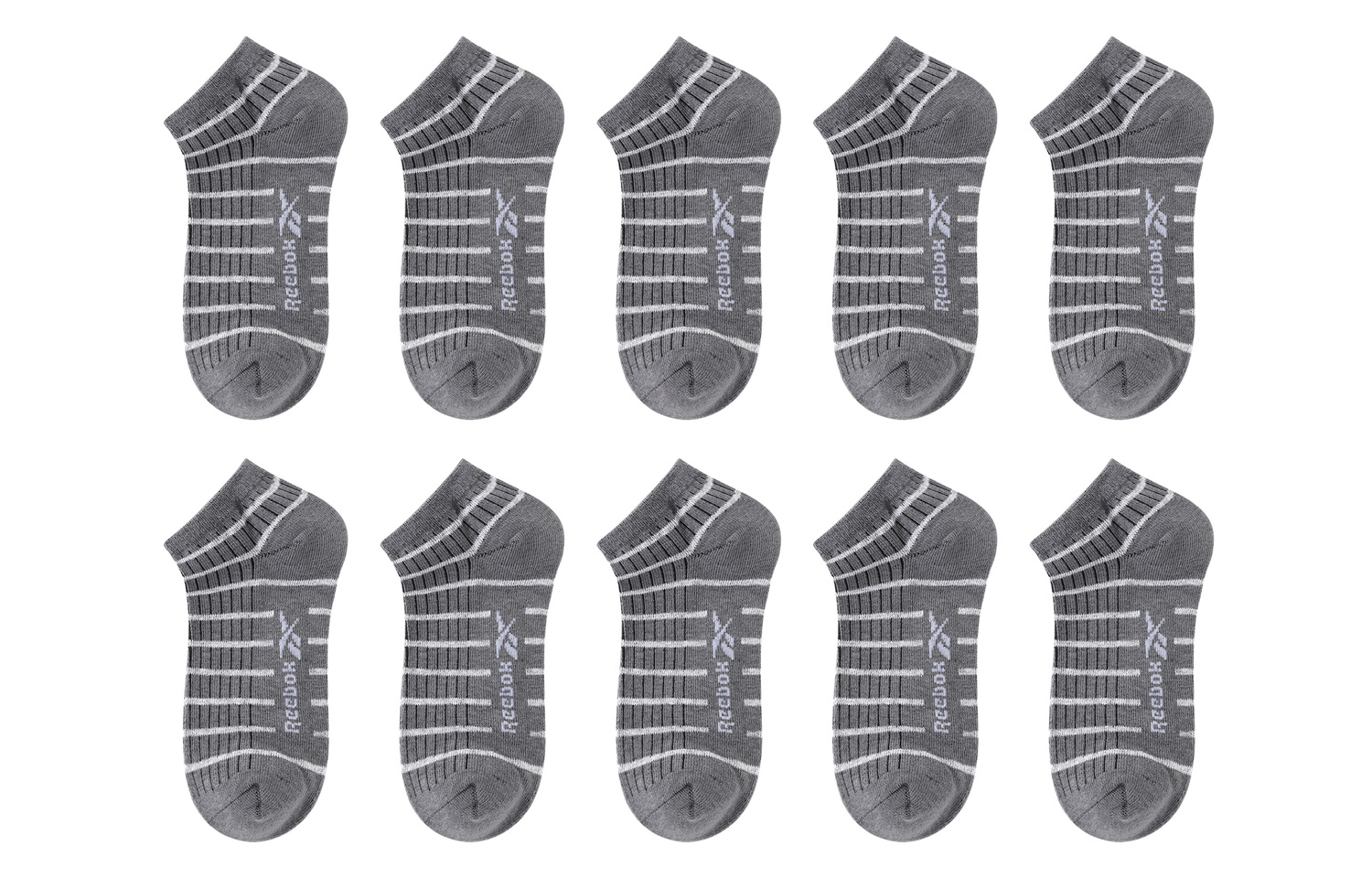 

Унисекс носки до щиколотки 10 пар Reebok, темно-серый