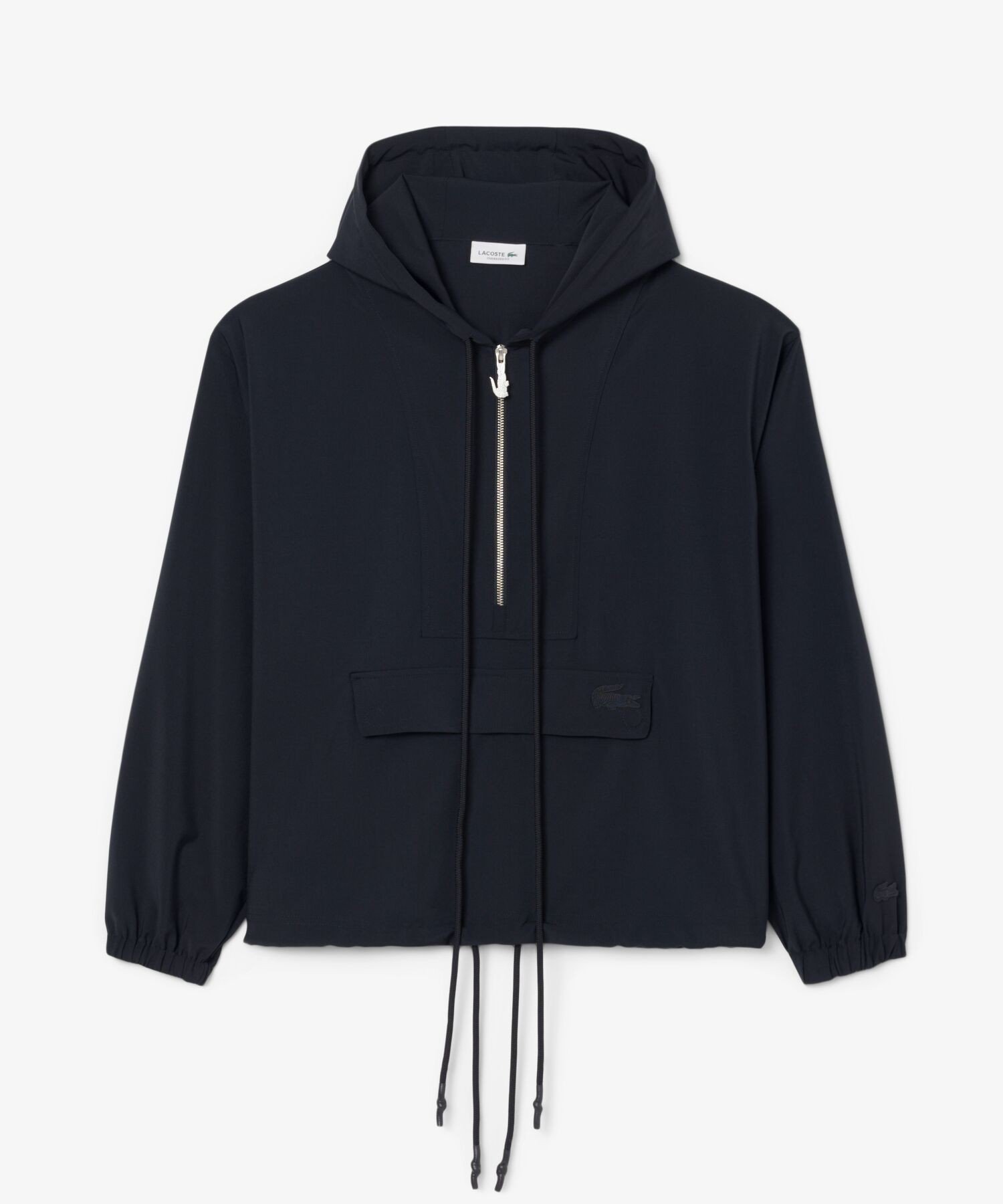 Анорак LACOSTE Dark Navy из смесовой шерсти и фланели